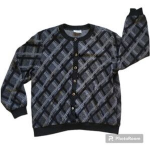 VTG Made USA Alfred Dunner Women's L Button Front Sweater